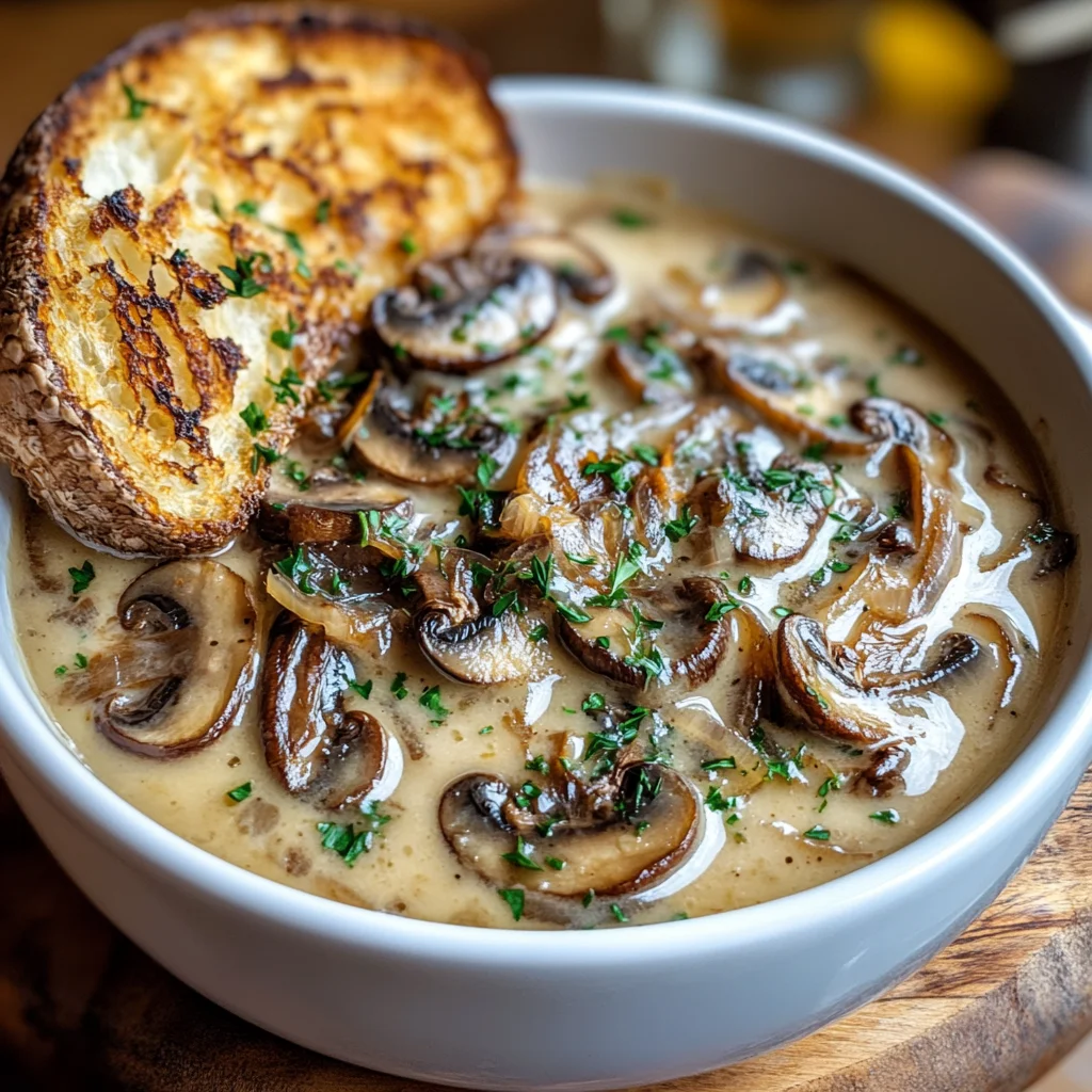 Creamy French Onion & Mushroom Soup