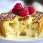Custard Bread Pudding with Vanilla Sauce