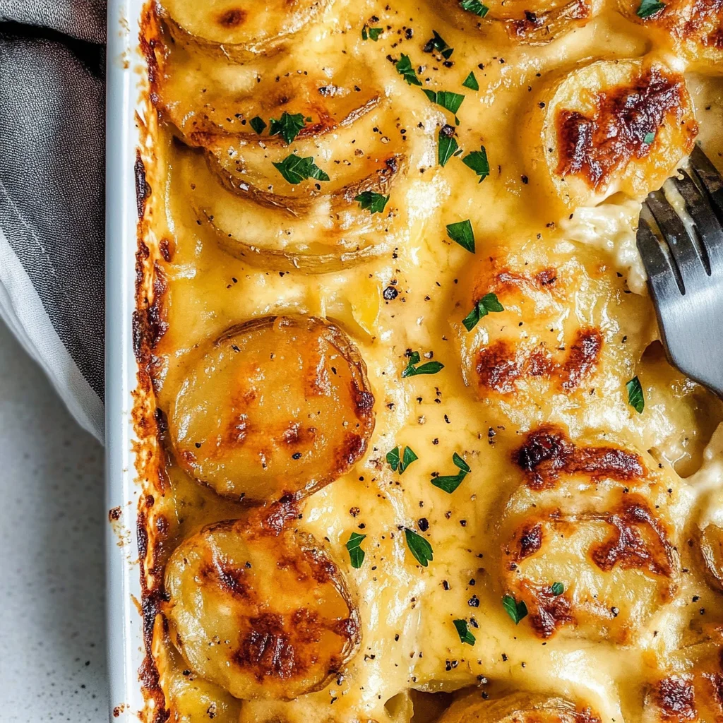 Dad’s Creamy & Cheesy Au Gratin Potatoes