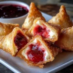 Deep-Fried Strawberry Cheesecake Wontons