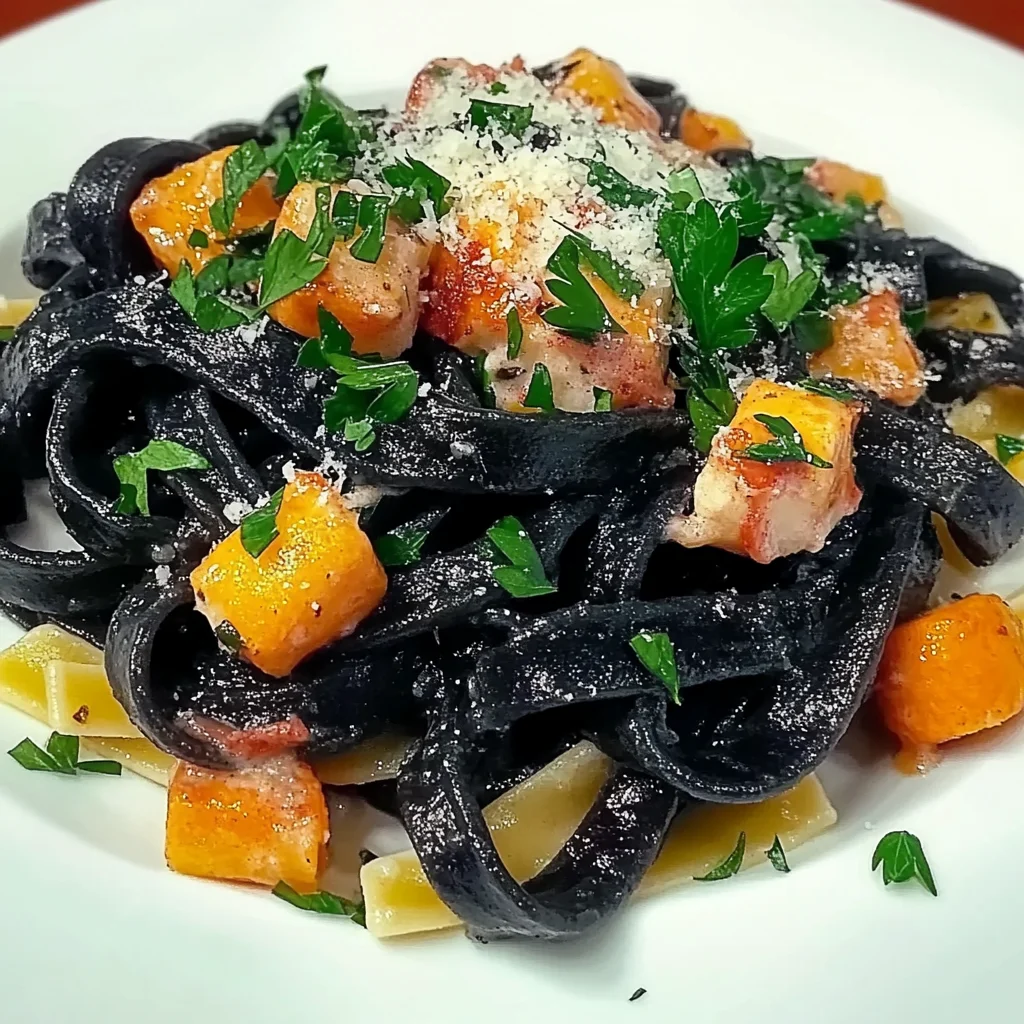 Easy Black Squid Ink Pasta Halloween Recipe