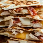 Easy Chicken Turkey Bacon Ranch Quesadilla