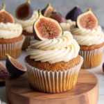 Fig Cupcakes with Honey Cream Cheese Frosting
