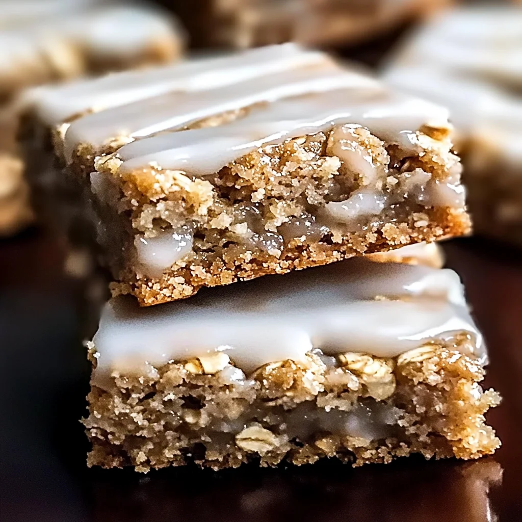 Iced Oatmeal Cookie Bar Recipe