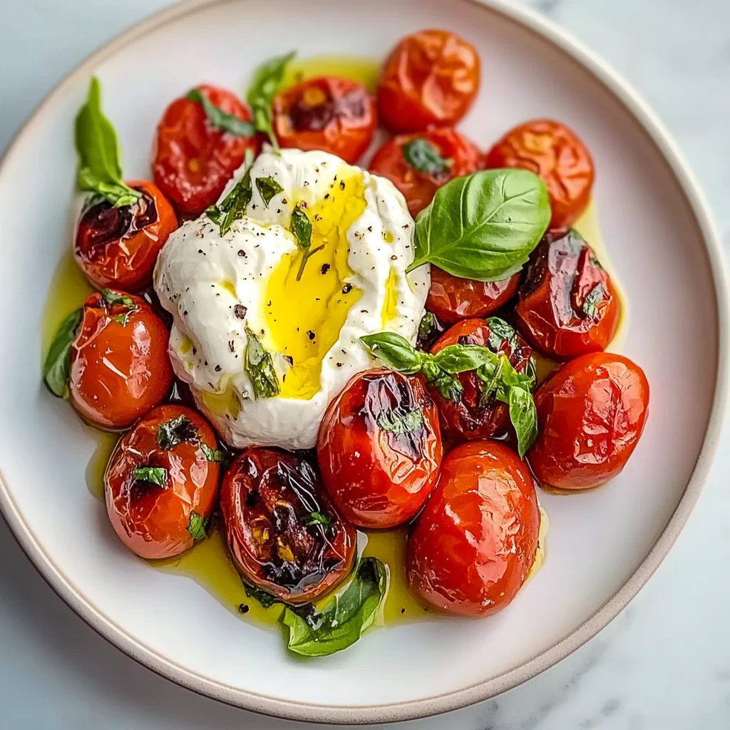 Juicy Roasted Tomatoes with Burrata