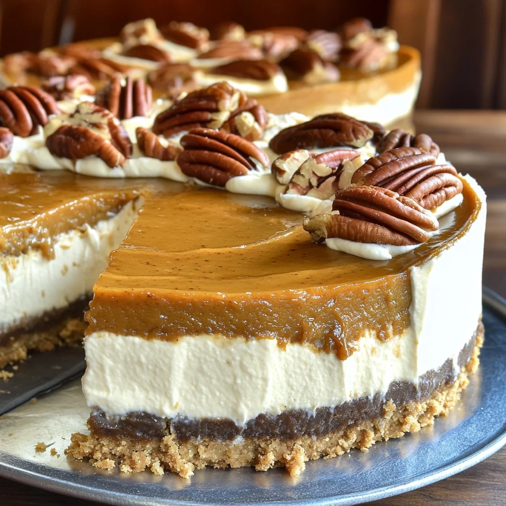Pecan Pie Pumpkin Cheesecake