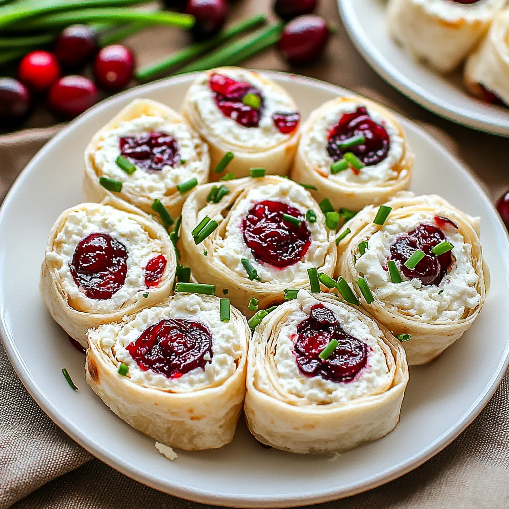 Savory Christmas Cranberry Roll Ups