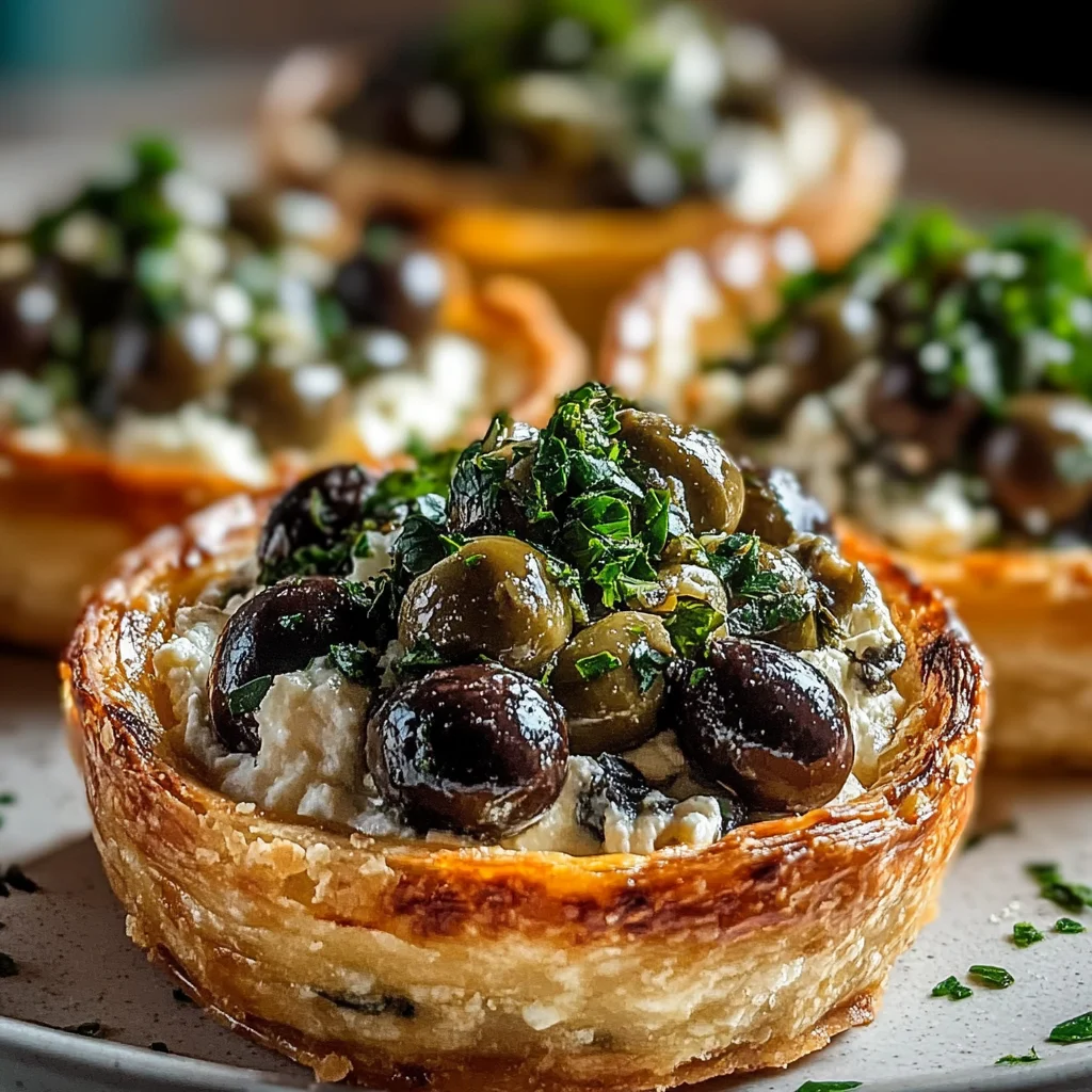 Savory Ricotta Tartlets Olives Capers