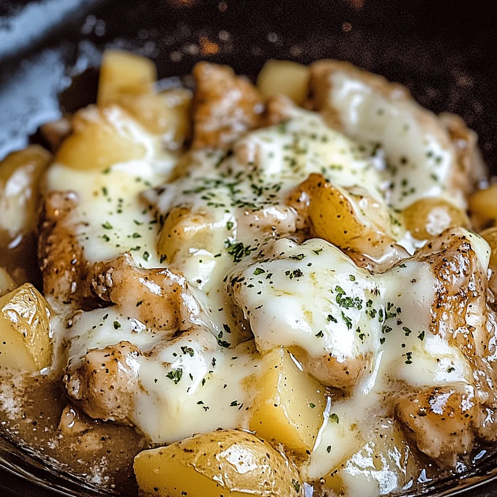 Slow Cooker Garlic Parmesan Chicken and Potatoes