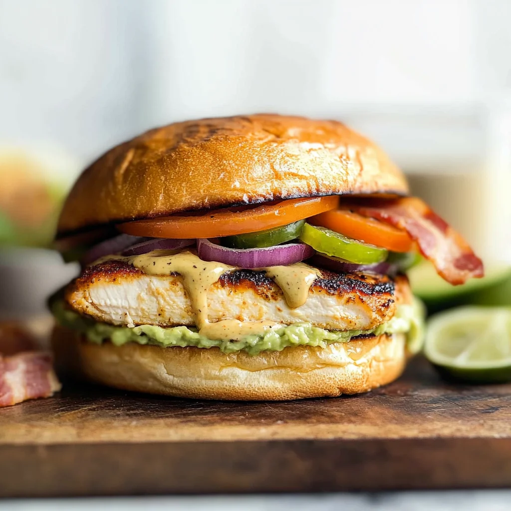 Spicy Grilled Chicken Avocado Sandwich