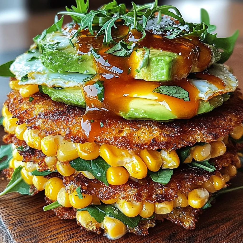 Sweet Corn Fritter Breakfast Sandwiches