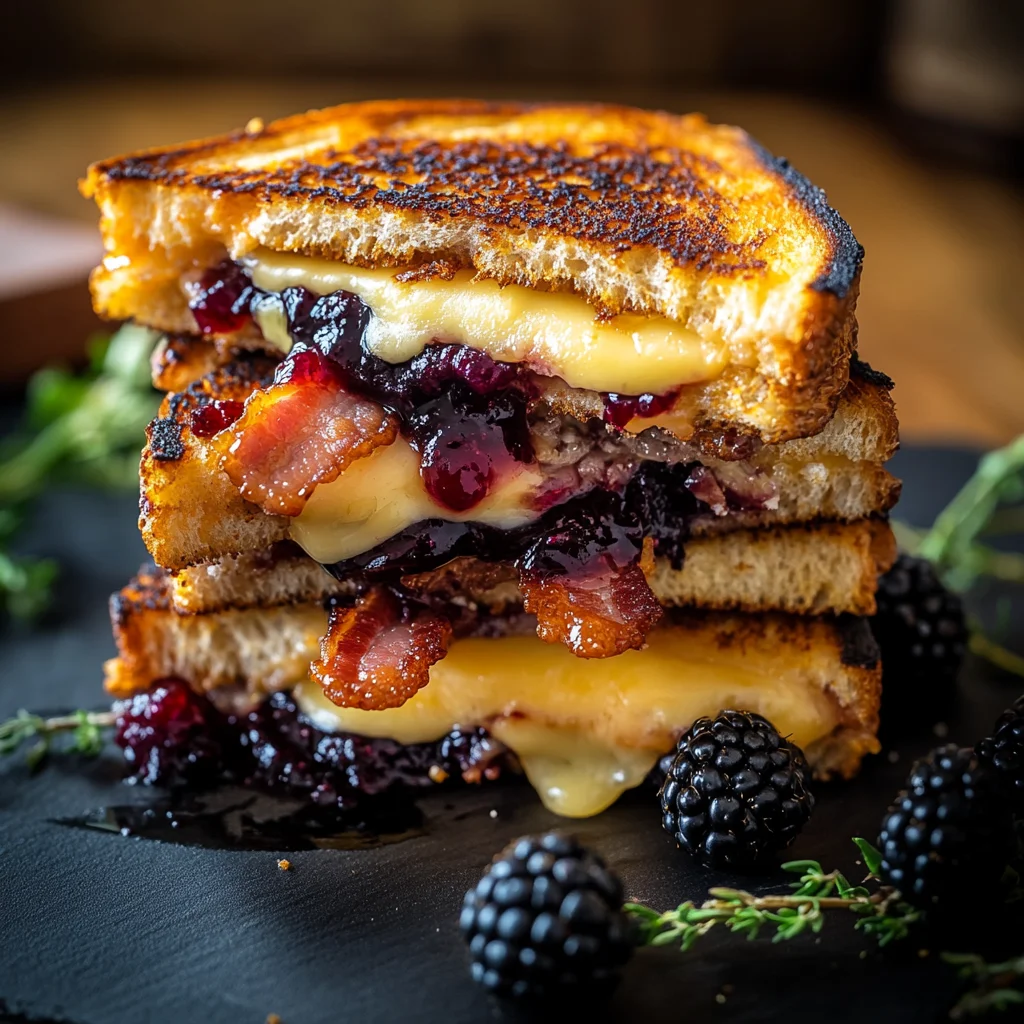 Blackberry Turkey Bacon Grilled Cheese