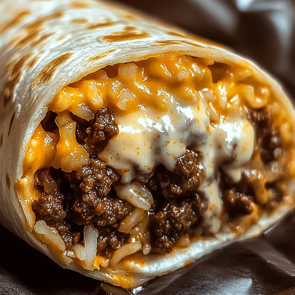 Cheesy Beef Taco Burritos