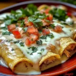 Chicken Enchiladas with Sour Cream White Sauce