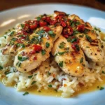 Chicken Scampi with Garlic Parmesan Rice