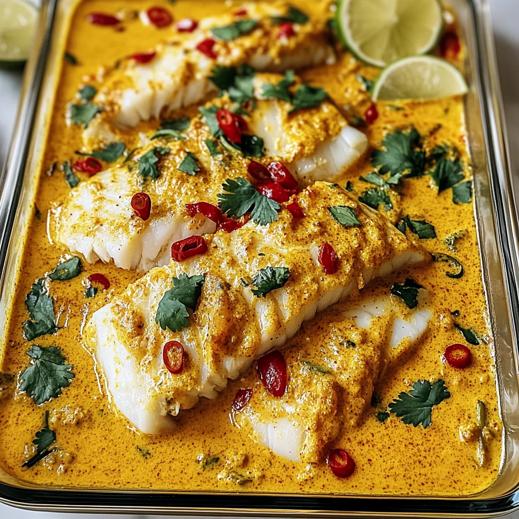 Coconut Curry Baked Cod