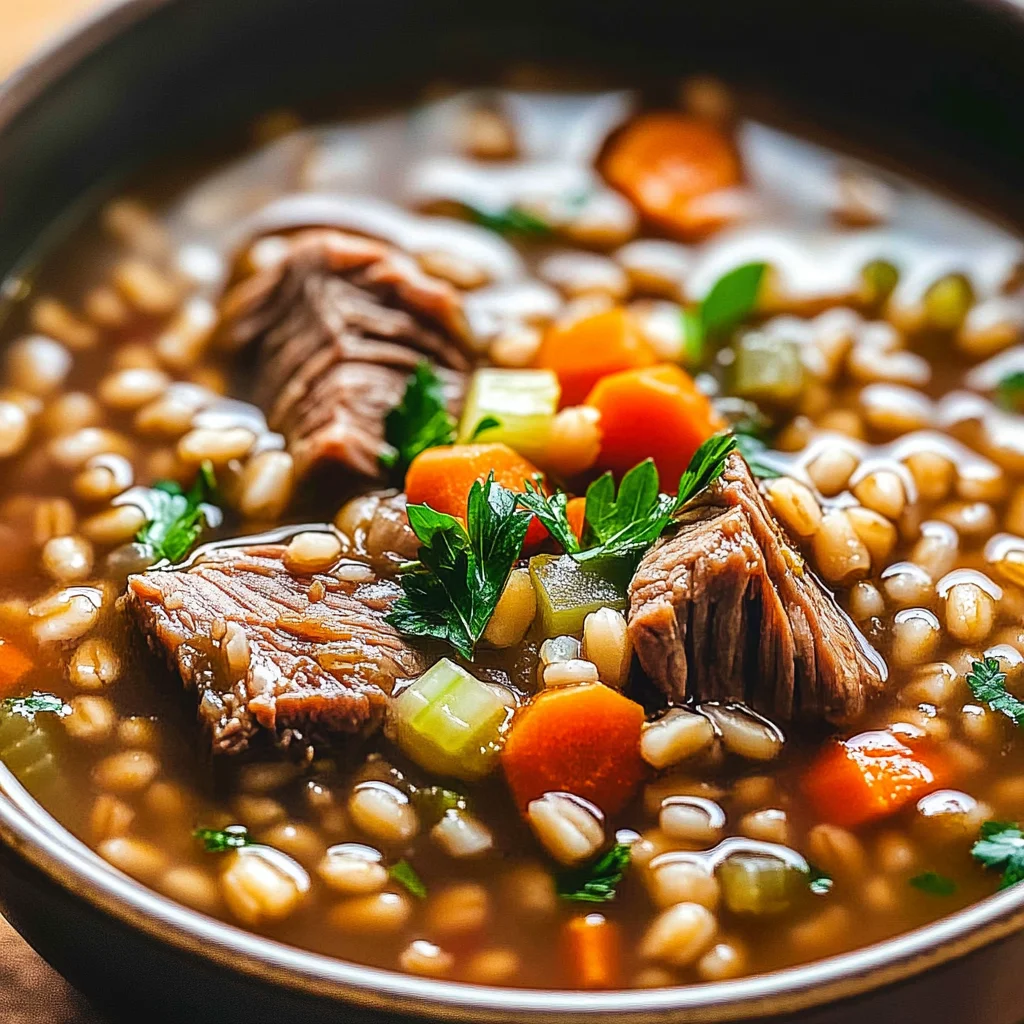 Cozy Beef and Barley Soup