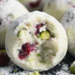 Cranberry Pistachio White Chocolate Truffles
