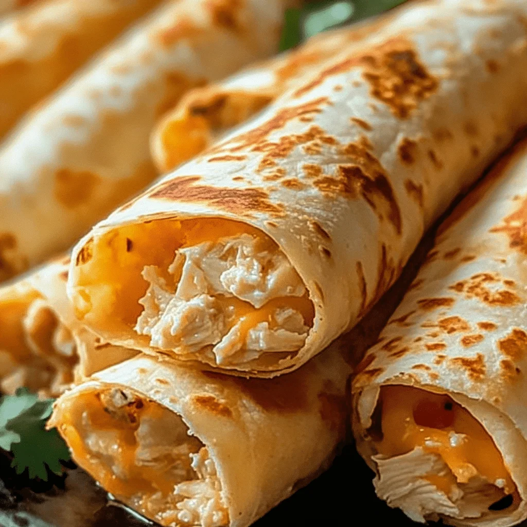 Cream Cheese Chicken Taquitos