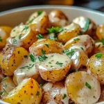 Creamy Garlic Baby Potatoes