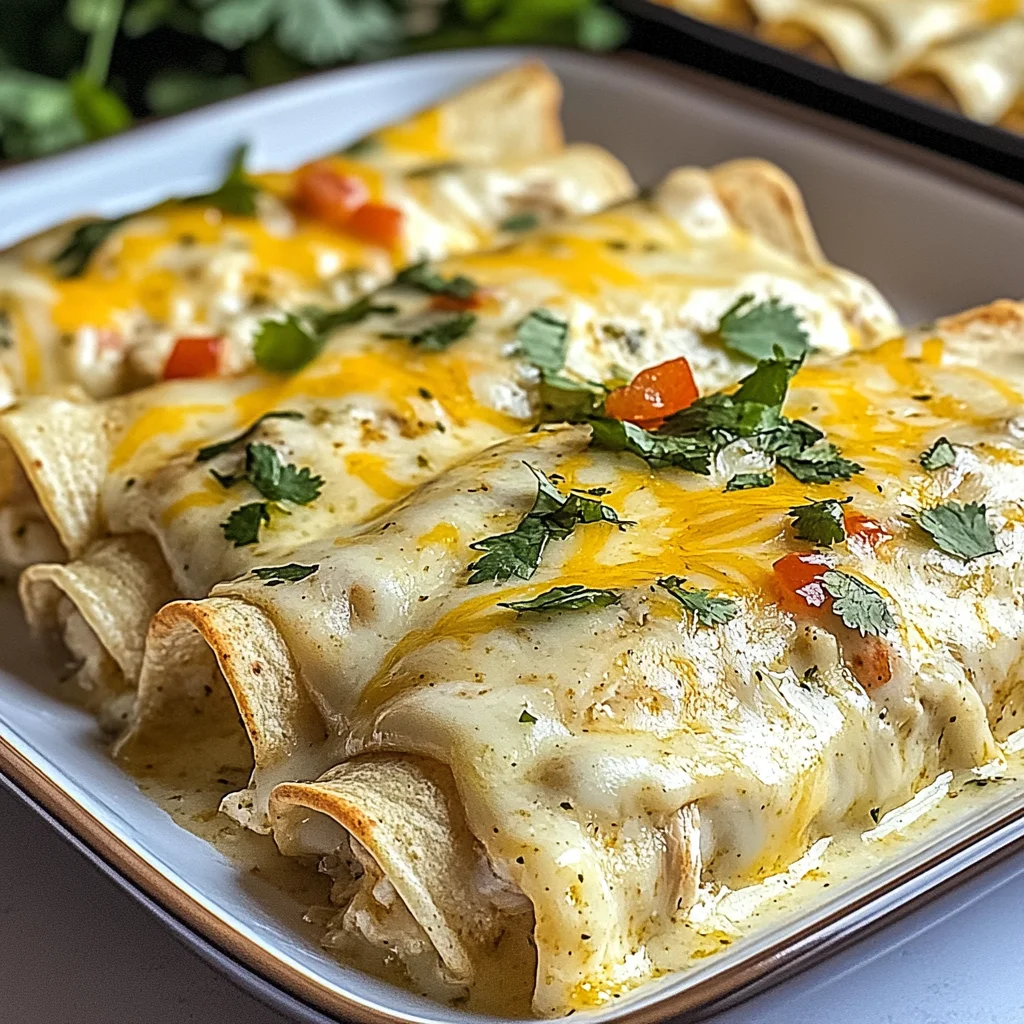 Creamy White Chicken Enchiladas