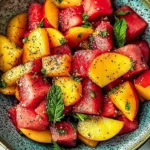 Easy Summer Peach Watermelon Salad