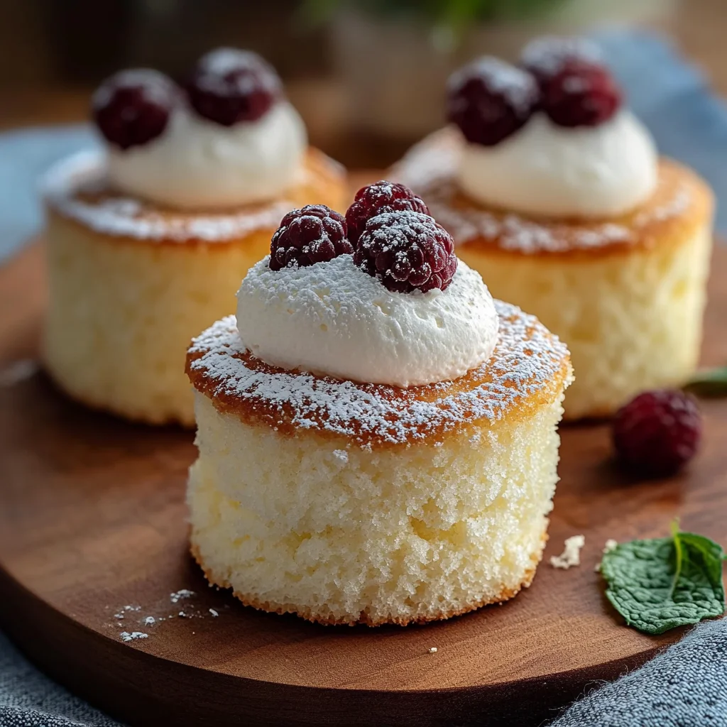 Fluffy Japanese Cotton Cheesecake Cupcakes