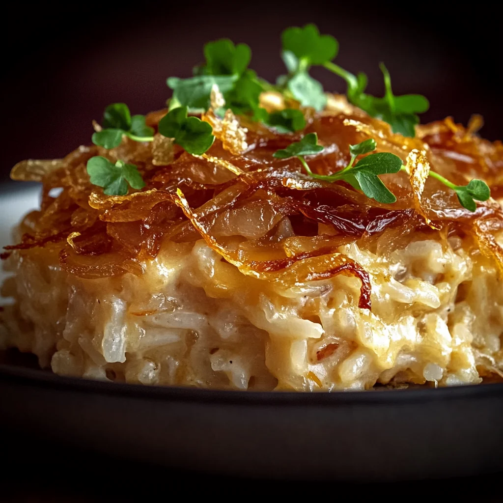 French Onion Chicken Rice Casserole
