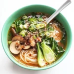 Ginger Garlic Noodle Soup with Bok Choy