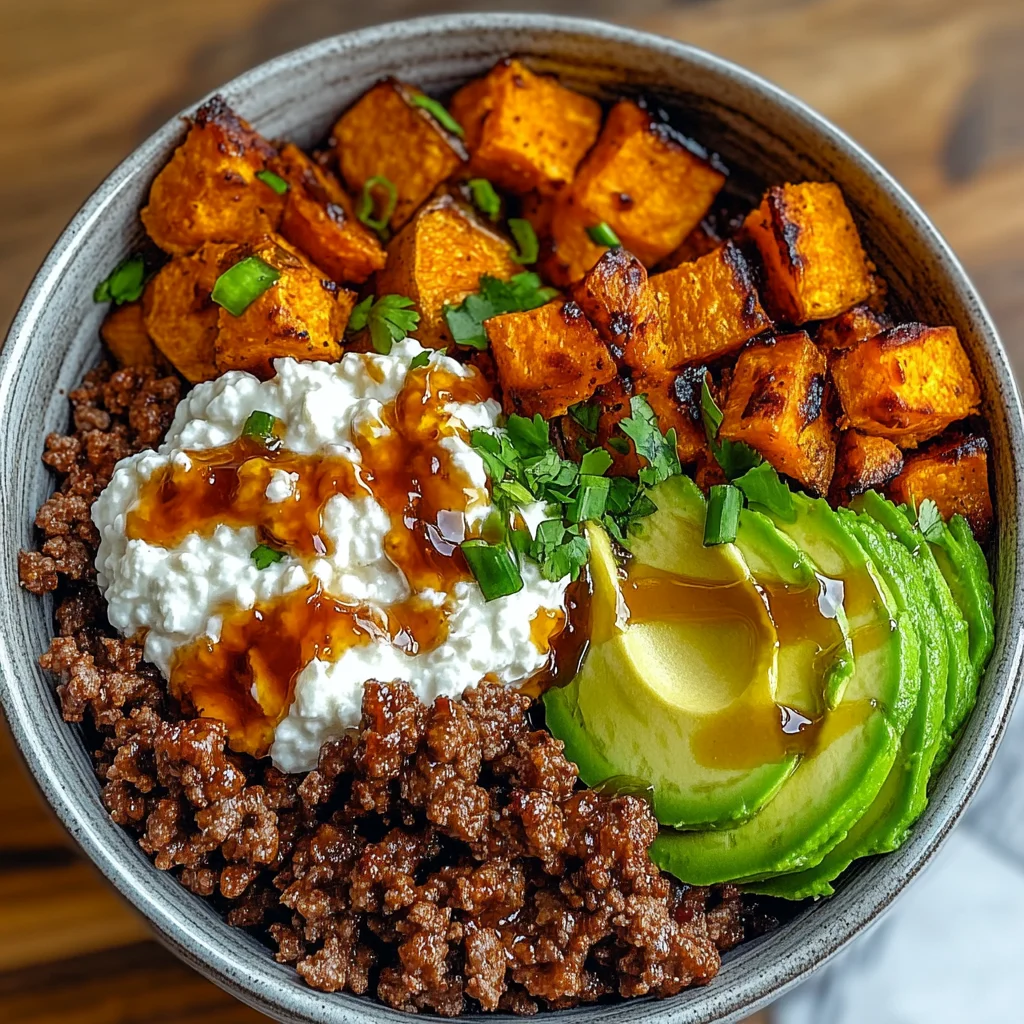Ground Beef Hot Honey Bowl