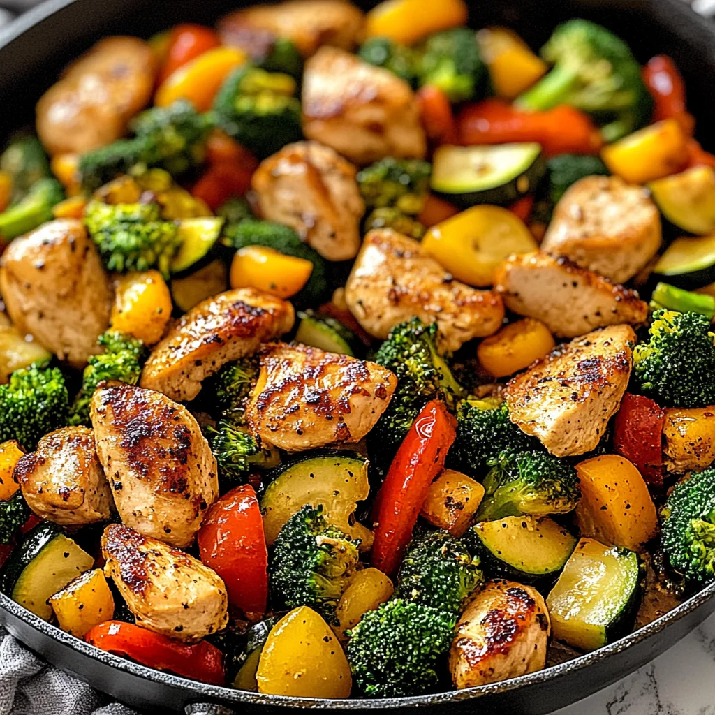 Healthy Chicken and Vegetables Skillet