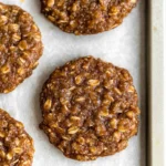 Healthy Gingerbread Oatmeal Breakfast Cookies