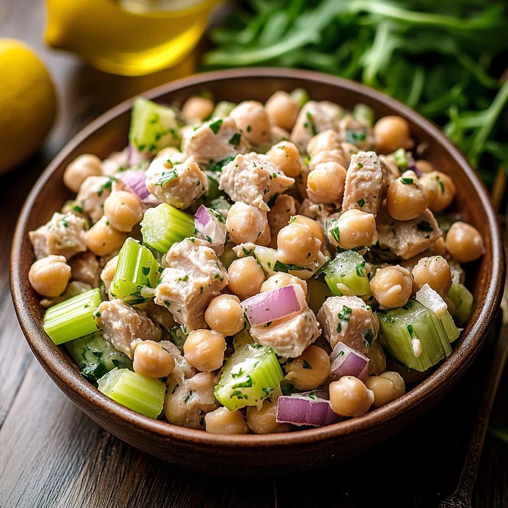 Healthy Tuna Garbanzo Bean Salad