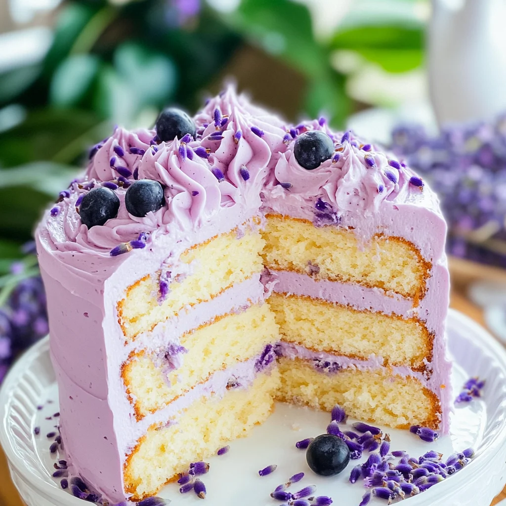 Lavender Cake Recipe with Lavender Buttercream Frosting