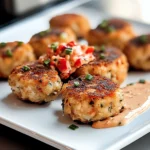 Mini Crawfish Cakes with Red Pepper Remoulade