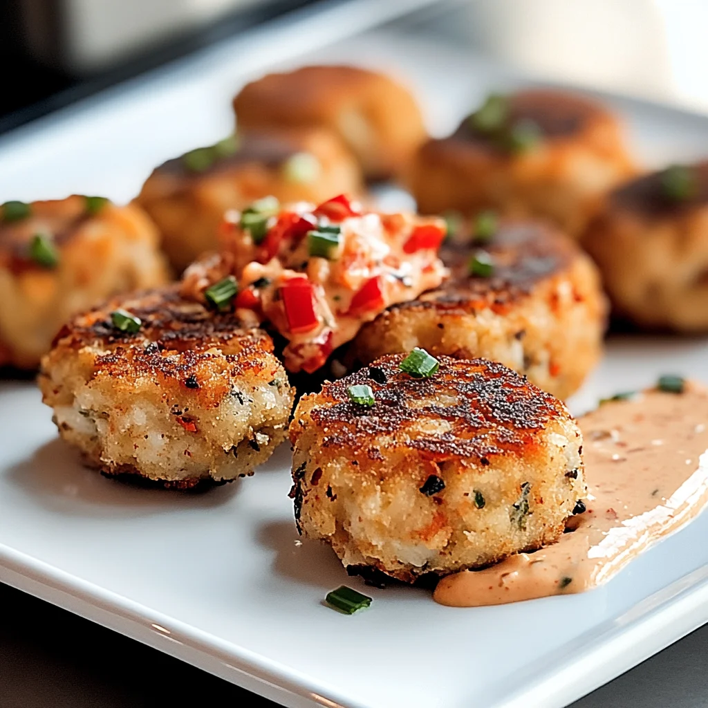 Mini Crawfish Cakes with Red Pepper Remoulade