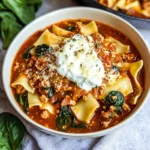 One Pot Lasagna Soup