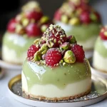 Pistachio & Raspberry Cheesecake Domes