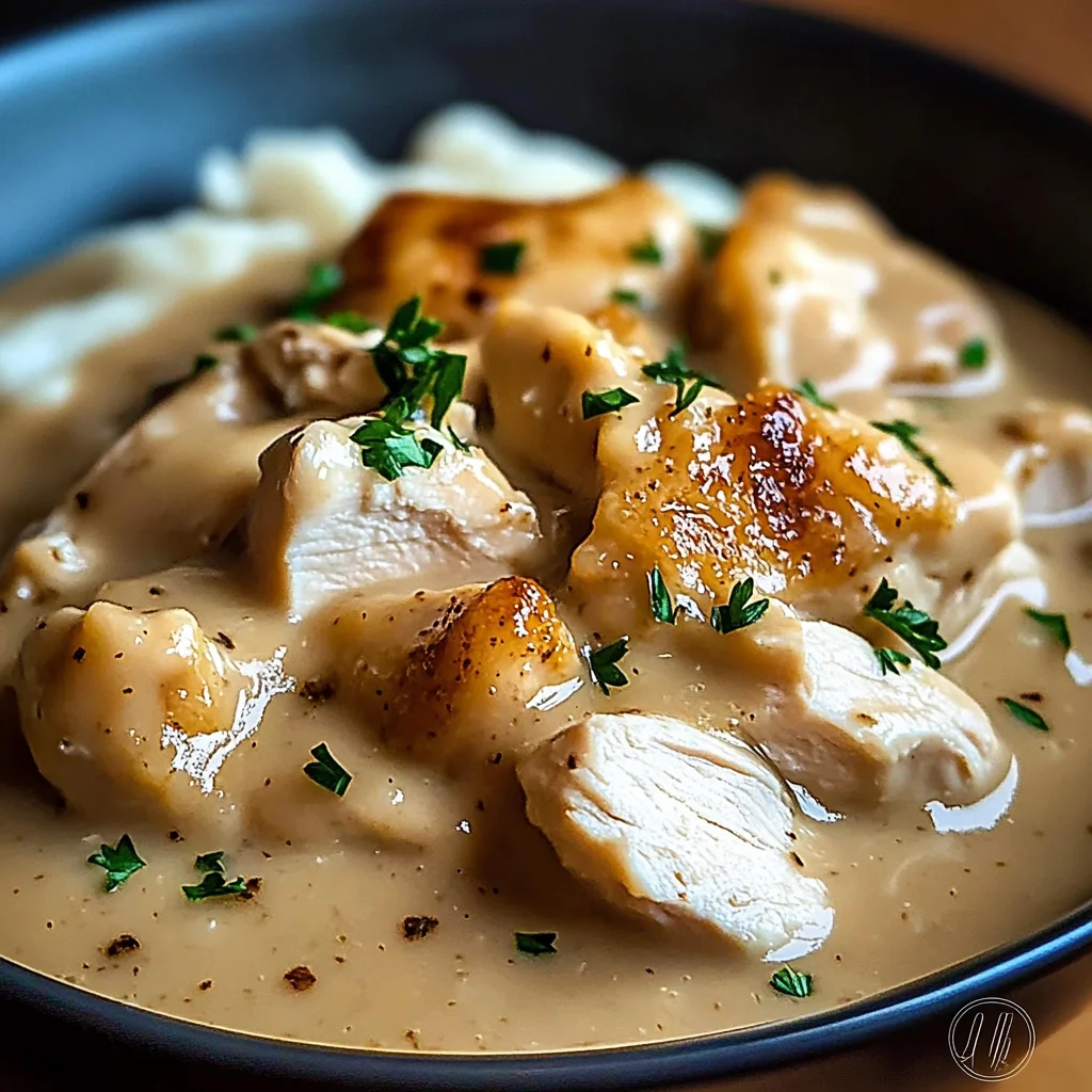 Slow Cooker Creamy Chicken & Gravy