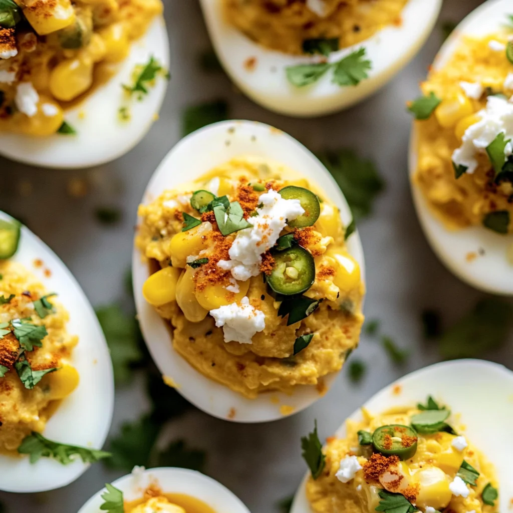 Street Corn Deviled Eggs