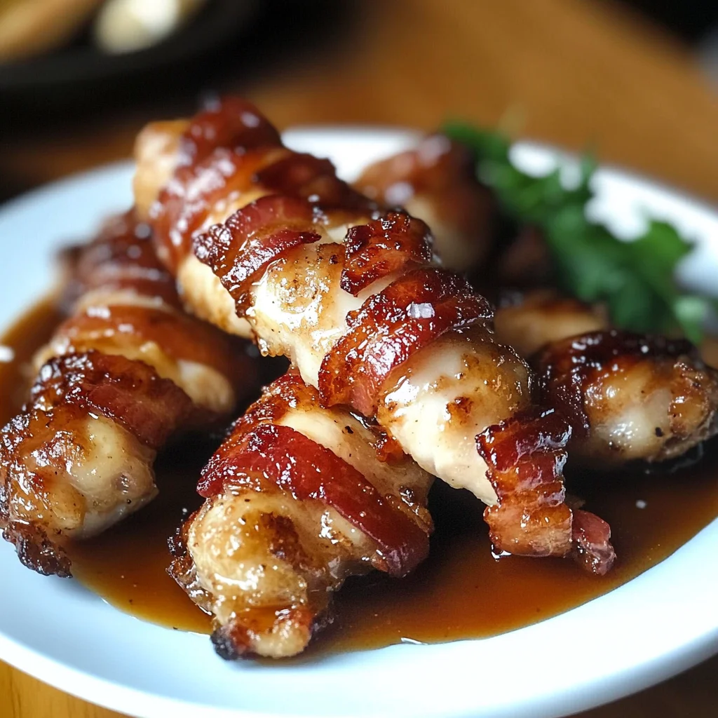 Turkey Bacon Brown Sugar Chicken Tenders