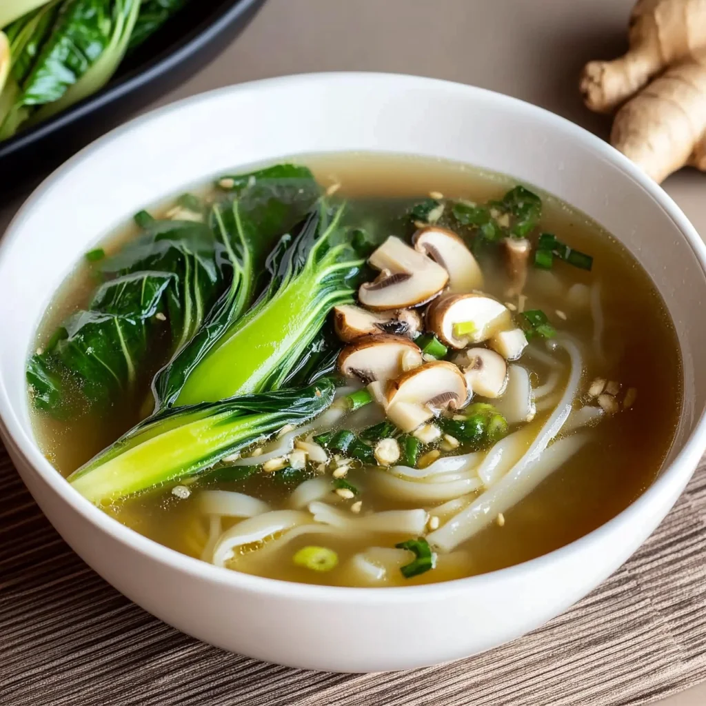25-Minutes Ginger Garlic Bok Choy Soup - A Delicious Choice