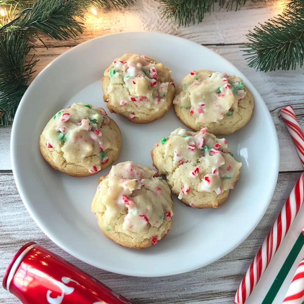 Candy Cane Whipped Shortbread Cookies | Easy and Delicious