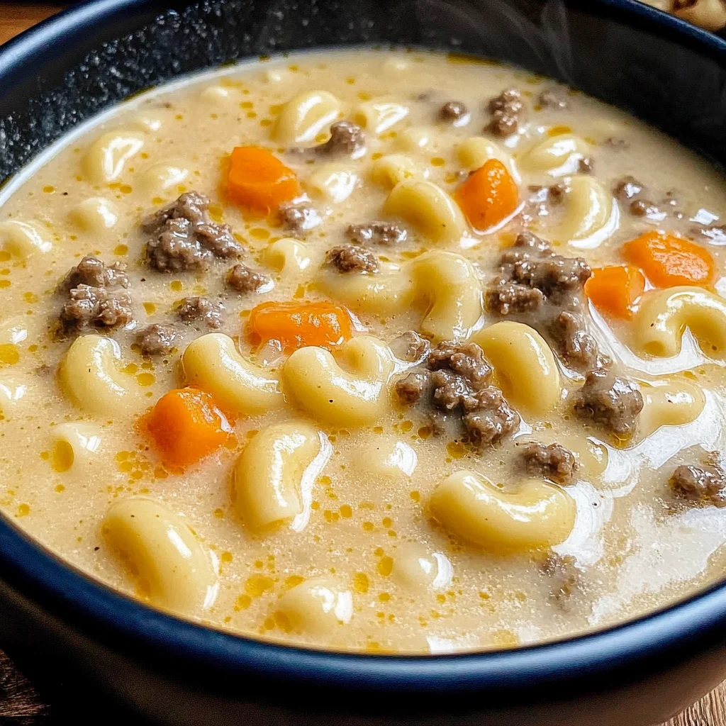 Cheeseburger Macaroni Soup: Creamy Comfort in Every Bowl