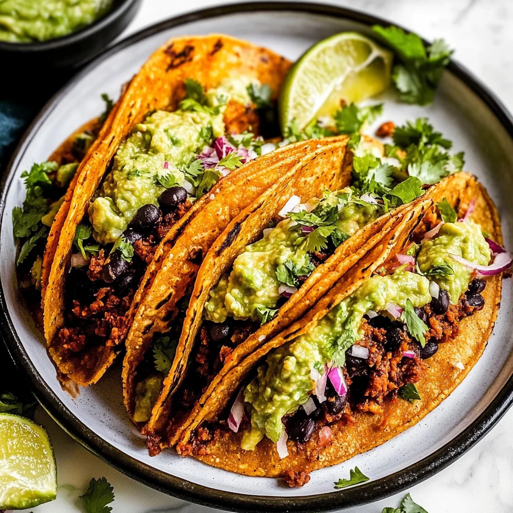 Crispy Sheet Pan Black Bean Tacos (Vegetarian)