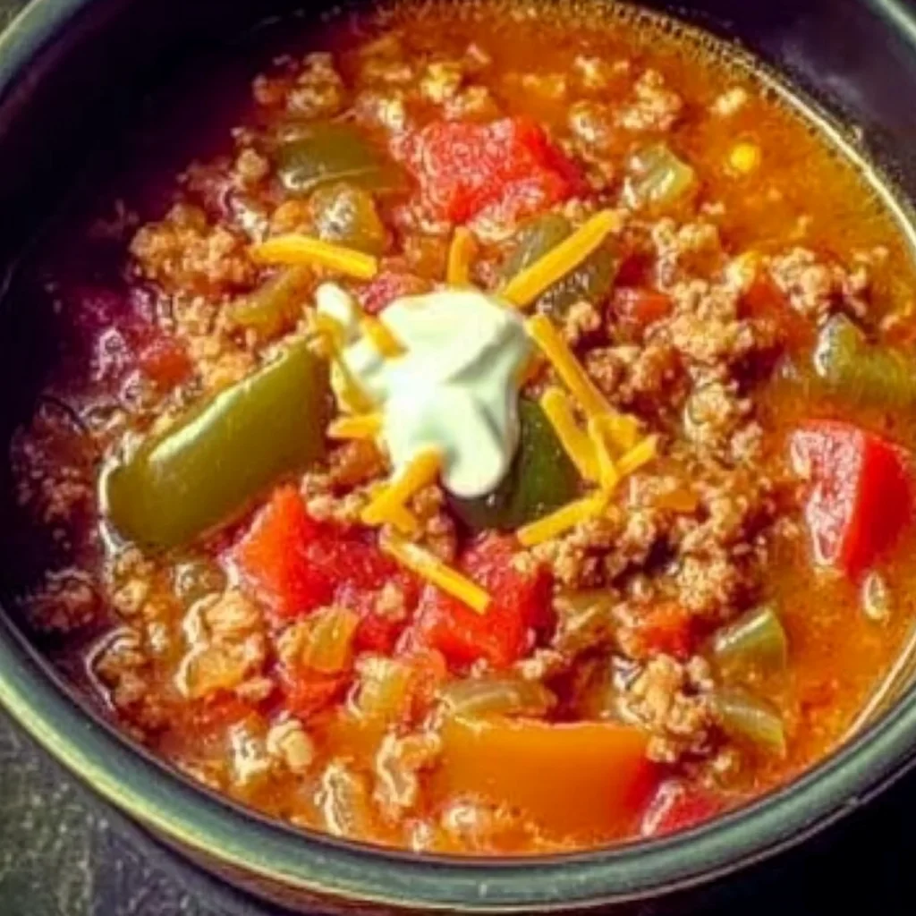 Crock Pot Stuffed Pepper Soup