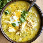 Green Chicken Enchilada Soup - Creamy and Cheesy!