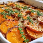Homemade Garlic Butter Sweet Potato Bake - apple vinegarandcookie
