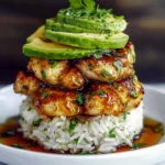Honey Lime Chicken & Avocado Rice Stack
