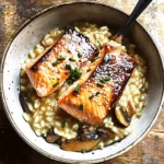 Japanese Style Risotto with Seared Salmon